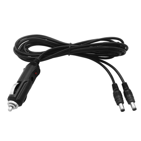 Car Connection Power Cord Car Cigarette Lighter Male to 2 DC Plug Power Adapter Male Extension Cord DC Charger Cable for Camera CCTV GPS Unit Mini...