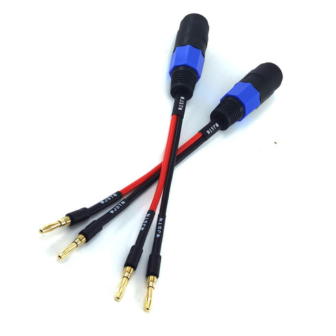 Banana Plugs to speakon Speaker Adapter Cablespeakon to Banana Plug Cable 12awg 6in/2 Pack...