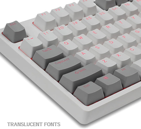 Happy Balls PBT Keycaps Backlit Cherry MX Keycap Set Doubleshot OEM Profile Translucent with Keycap Puller for US Layout 61 87 104 108 MX Switches...