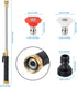 High-Pressure Jet Nozzle Power Washer for Garden Hose, High Pressure Hose Nozzle, Sprayer with 2 Metal Nozzles, Washer Wand Watering Sprayer for C...