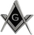 Masonic Car Emblem Square and Compass Metal Decal...