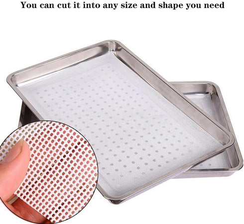 5 Pieces Square Silicone Dehydrator Sheets,15.7" x 15.7" Non-stick Fruit Dehydrator Mats,Reusable Steamer Mesh Mat Baking Mats for Fruit Dryer...