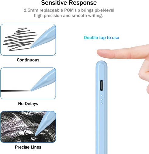 Cisteen Stylus Pen for iPad with Faster Charge,Tilt Sensor Compatible with Apple (2018-2024) iPad Pro 11/13 M4,iPad Air 11/13 M2,iPad Pro 11/12.9 ...