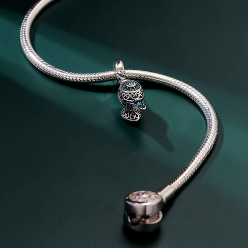 Magic Lamp Charms 925 Sterling Silver Crystal Pendants fit Pandora Bracelet Necklace...