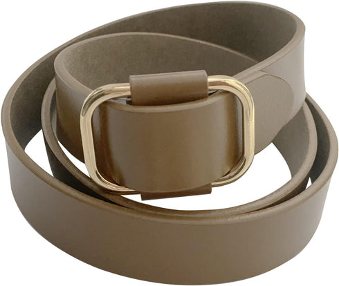 Women/girls’ belt for formal and casual,Bright brown Belt,dress ornament, Nonporous belt,Genuine Leather., 108CMx2.8CMx0.3CM...