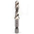 Tap, 1/4" Hand Tap Hex Shank Drill Bits, Combination Drill and Tap Bit Hand Tools for Wood Drilling, Soft Metal, Aluminum, Iron...