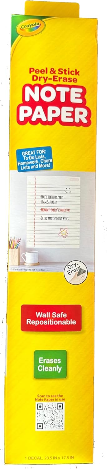 The Peel People Dry Erase Board - Notepad Paper Design, Whiteboard for School Presentations or Classroom Projects, Great for Teachers and Kids, La...