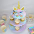3 Tier Unicorn Cupcake Stand Unicorn Birthday Decorations Pink Purple Cardboard Cake Stand for Birthday Baby Shower Party Decorations...