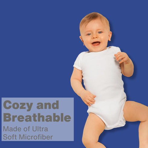 Everyday Kids Fitted Crib Sheet, 100% Soft Breathable Microfiber Baby Sheet, Fits Standard Size Crib Mattress 28in x 52in, Royal Blue Nursery Shee...