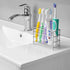 Linkidea Stainless Steel Toothbrush Holder Stand for Shower, Bathroom, Wallmount/Countertop 7 Slot Organizer Compatible with Colgate Extra Clean, ...