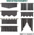 NICETOWN Burgundy Red Blackout Valances, Thermal Insulated Elegant W52 x L18 Scalloped Rod Pocket Curtains Small Window Treatment Tiers Home Decor...