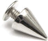 RUBYCA 100 Sets 10MM Silver Color Bullet Cone Spike and Stud Metal Screw Back for DIY Leather-Craft...