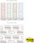 Modern Reminder Page Markers / 1" x 2.875" Multiuse Sticky Note Tabs/Pastel Pattern Sticky Pad with 200 Tabs/Made in The USA...