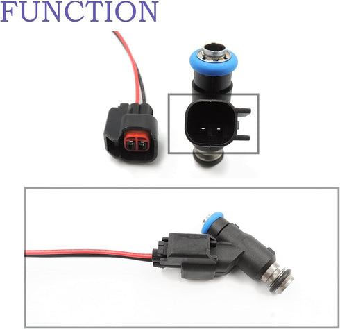 HiSport Fuel Injector Connector 8 PCS S824 Pigtail Connectors Wire Replace 15306318 Compatible with GM Ford Dodge LS2 LS3...
