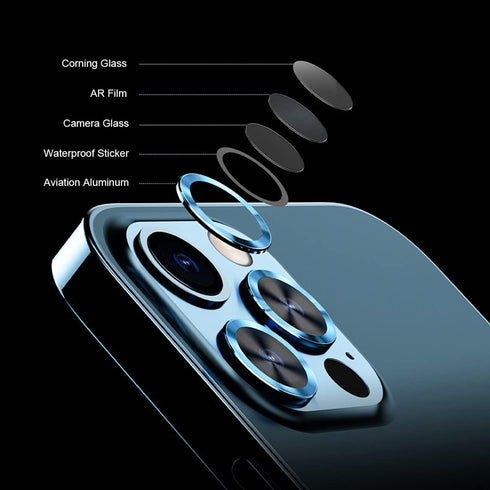 4pcs Back Rear Camera Lens Glass Replacement for iPhone 13 and 13 Mini Camera Glass Lens with Pre-Installed Adhesive & Repair Tool Kit (Not for 13...