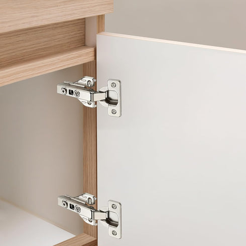 Ravinte 1 Pair 2 Packs Full Overlay Cabinet Door Hinges,105 Degree Adjustable Concealed Kitchen Cabinet Hinges Soft Close for Face Frame Cabinet...