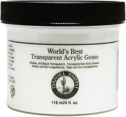 DANIEL SMITH Acrylic Gesso, 4oz Jar Transparent, 284060016...