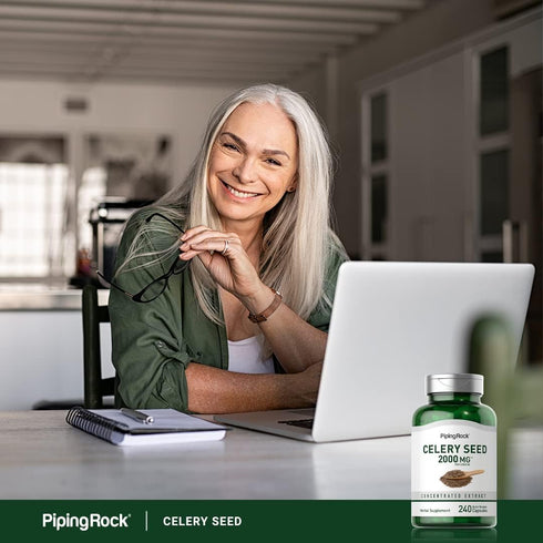 Piping Rock Celery Seed Extract Capsules | 2000mg | 240 Count | Concentrated Herbal Supplement | Non-GMO, Gluten Free...