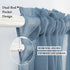 MIULEE Dusty Blue Linen Textured Sheer Curtains 84 Inches Long 2 Panels for Bedroom Living Room, Semi Transparent Farmhouse Light Blue Window Net ...