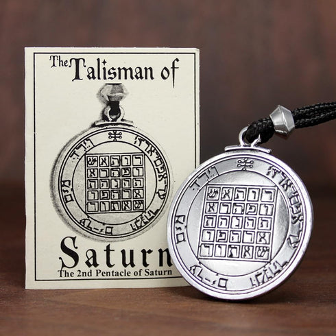 Pentacle of Saturn Success Amulet Key of Solomon Talisman Necklace...