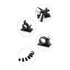 Cable Clips, GLE2016 Self-Adhesive Wire Holder Cable Organizer Cord Management Clamps with Adjustable Backed 20 Pack Black...