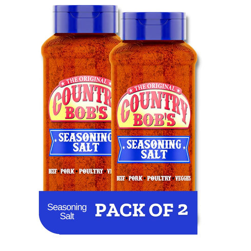 Country Bob's Original Seasoning Salt 8 oz (Pack of 2) | Quick & Easy Flavor Boost for Meat, Poultry, Veggies, & Pork | Simple One-Step Seasoning ...
