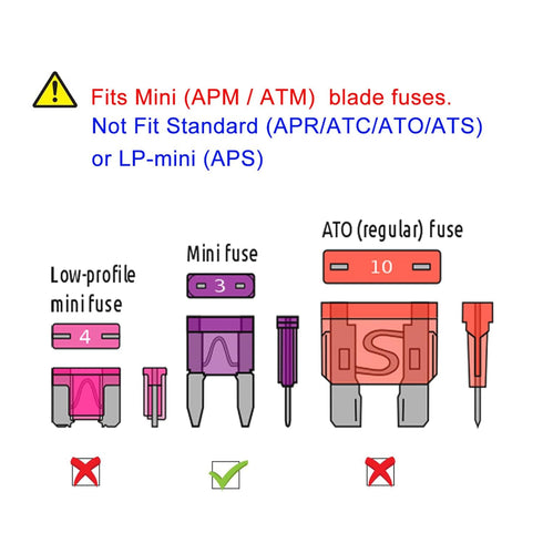 MuHize Mini Add-a-Circuit Fuse Tap 12V - 5 Pack Blade Fuse Holder w/ 15A Mini ATM Fuses, Waterproof & Anti-Rattle Design for Truck RV Marine...