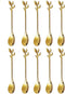Stainless Steel Leaf Coffee Spoon, SZBAIDEKJ 10 Pcs Creative Tableware Dessert Spoons, Stirring, Mixing, Sugar, Stir, Ice Cream Teaspoon Set...