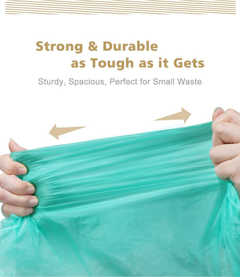 AYOTEE Compostable Small Trash Bags 4 Gallon Trash Bags Drawstring, Small Compost Bags 4 Gallon Garbage Bags 40 Counts,Unscented Biodegradable Tra...