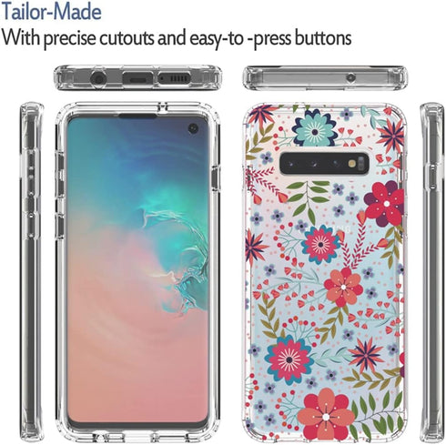 Case for Galaxy S10 Case, for Samsung S10 (Not fit S10 5G) Clear Case, Soft TPU 360 Full Body Shockproof Hybrid Bumper Crystal Clear Phone Case Co...