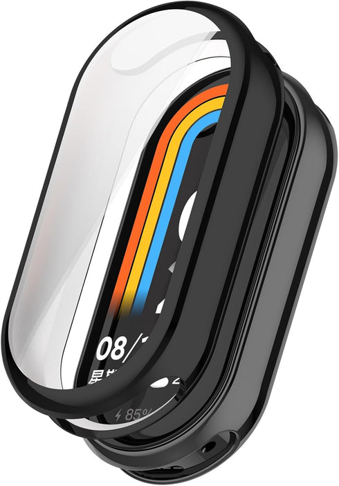 Compatible with Xiaomi Band 8 TPU Protective Case Cover, Smartwatch Protective Case Cover Shell Soft and Durable(Black)...