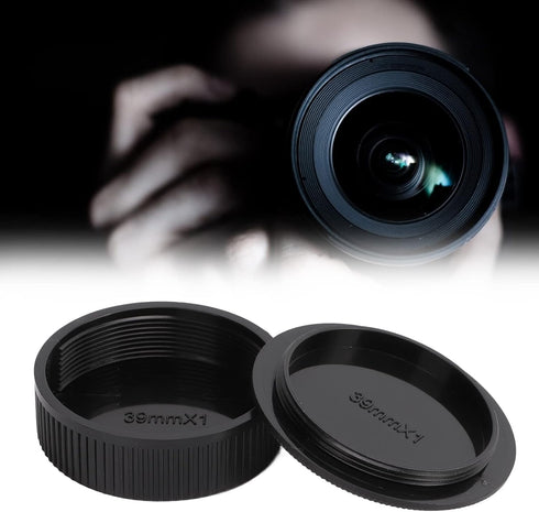 YYOYY 3 Pairs Rear Lens Cover and Camera Body Front , M39 Front Rear Lens , Dust Proof and Scratch Proof, Light Weight Plastic , for M39 Lens...