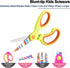 Kids Scissors Set of 3 pack, Safety Children Scissors, Small Craft Scissors with Blunt-Tip Floral Print Blade and Soft Grip, Great for DIY, Arts, ...