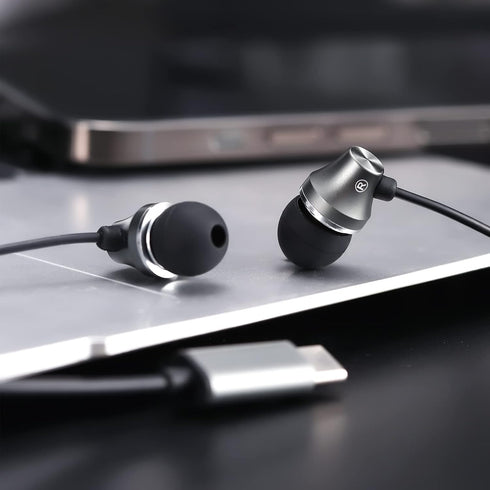 iRAG A101C USB C Headphones Earbuds with Microphone - Wired Type C Plug in in-Ear Earphones for Samsung Galaxy, Google Pixel and Most USB C Device...