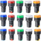 220V 20mA Energy Saving LED Indicator Light Installation Hole Size 22mm (7/8 inch) White Blue red Green yellow15pcs...