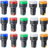 220V 20mA Energy Saving LED Indicator Light Installation Hole Size 22mm (7/8 inch) White Blue red Green yellow15pcs...