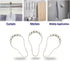 Shower Curtain Hooks Rings for Bathroom, 12PCS Chrome Stainless Steel Rust Resistant Shower Rings for Curtains Kitchen Utensils Bathroom Decoratio...