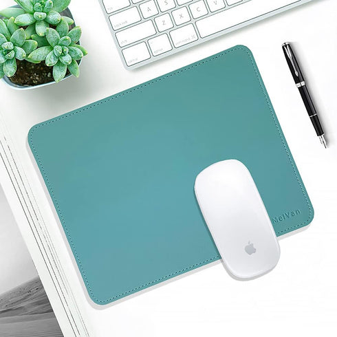 MelVan PU Leather Mouse Pad with Stitched Edge, Wood Mouse Pad, Waterproof Gaming Mouse Pad Mat for Computers, Laptop, Office & Home, 10.2" x 8.3"...