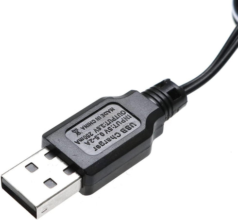Maxmoral USB Power Charger Cable, USB Charging Cable SM 2P, SM 2P, 3.6V 250mA Output Ni-Cd Ni-Mh Battery Pack USB Charging Cable SM 2P Plug for RC...