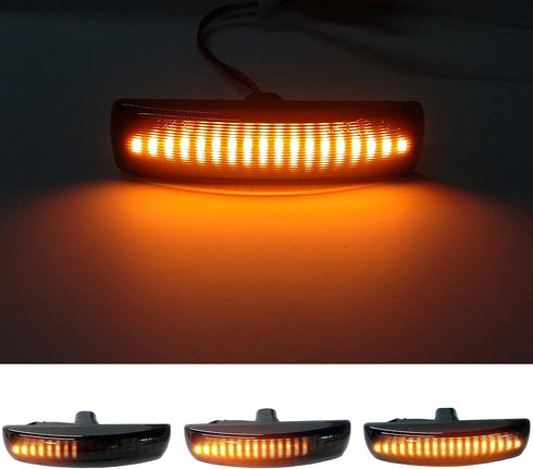 Xinctai 2PCS Flowing Sequential LED Side Marker Light Turn Signal Lamp Dynamic Blinker for Range Rover Sport L320, LR2 Freelander 2 L359, LR3 LR4 ...