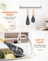 Cooking Spoon and Rice Scooper for Nonstick Cookwares, Great for Cooking and Serving Durable BPA-Free Matte Silicone, Wood Handle Spoon for Mixing...