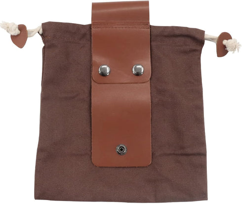 Foraging Bag Leather Belt Pouch Canvas Collapsible Bag Outdoor Camping Storage Folding Bag Mushroom Portable Storage Bags Belt Dump Pouches for Tr...