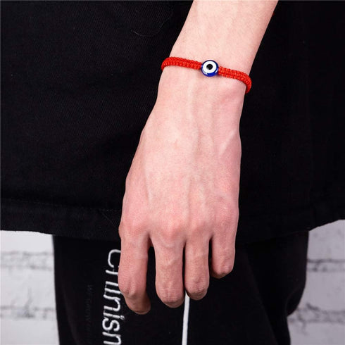 Handmade String Evil Eye Bracelet for Women Men Girls Boys Black Red Thread Adjustable Bracelets Minimalist Jewelry...