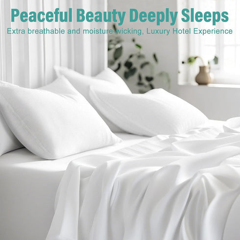 Zippered Pillow Protectors Cover Cases Set of 2 Standard Size 21x27 inch, Soft Terry Cotton Zip Covers with Allergy-Free Sleep for Dorm...