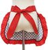 Black Sexy Polka Dot Ruffle Side Cotton Kitchen Cooking Waist Waitress Server Half Aprons with Pocket Women Girl...