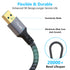 USB Extension Cable 20 ft, Long USB Extension Cable USB Extender Nylon Braided USB 3.0 Extension Cable for Webcam, Camera, Phone, Mouse, Keyboard,...