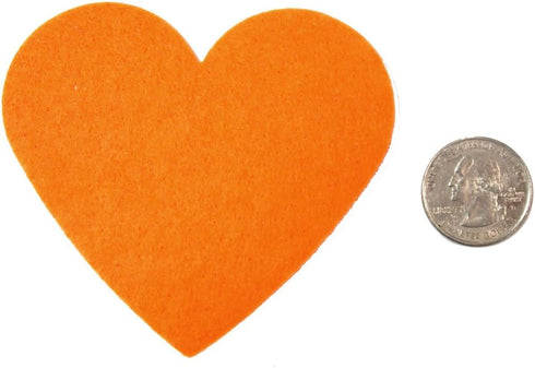 Playfully Ever After 3 Inch Orange 22pc Stiff Felt Hearts...