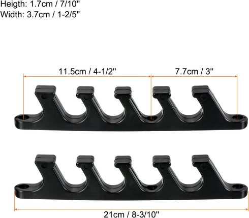 PATIKIL Chaise Adjustment Bracket, 4 Pack 5 Position Lawn Furniture Multi Position Back Support Adjuster for Outdoor Lounge Patio, Black...