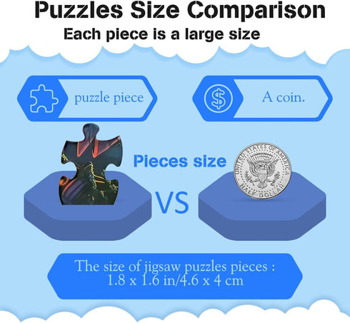 MISITU 100 Piece Puzzles for Kids Mushroom House Large Piece Puzzles 100 Pieces Puzzles for Adults Children Puzzles 100 Piece Families Challenging...