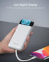 Portable Charger with Built in Cables, Portable Charger with Cords Wires Slim 10000mAh Travel Battery Pack 6 Outputs 3 Inputs 3A Fast Charging Pow...